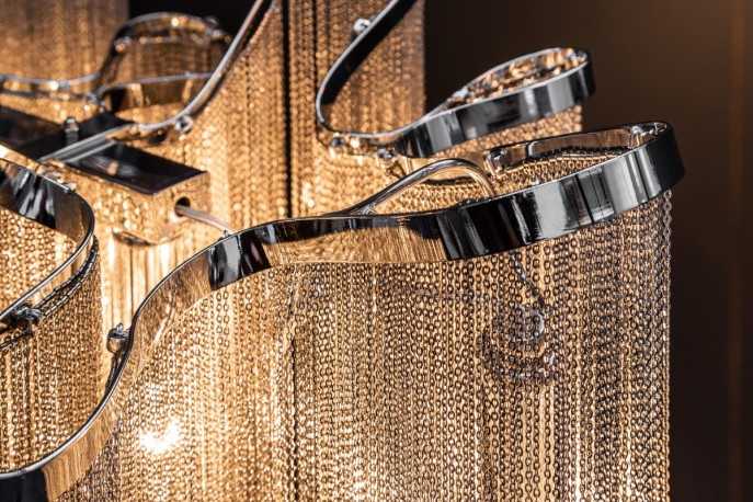 GREGER - 118CM TAKLAMPA M. SILVERKEDJOR