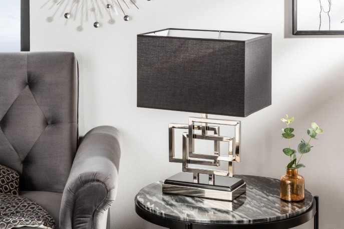 ISIDOR - 56CM BORDSLAMPA I SILVER
