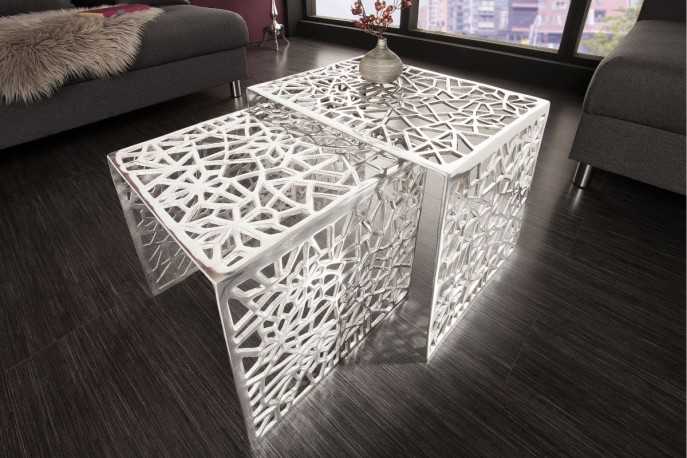 MODERNISTA - 2 SET SOFFBORD I SILVER