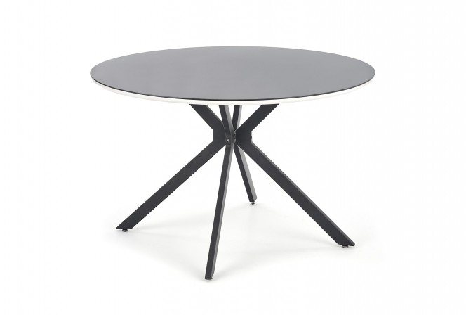 LUKA - Ø120CM SVART/VIT GLASBORD 2