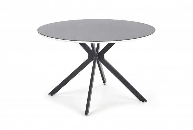 LUKA - Ø120CM SVART/VIT GLASBORD