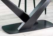 MOSTA - 160-220CM MATBORD TEMPERERAT GLAS/MATTSVART