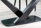 MOSTA - 160-220CM MATBORD TEMPERERAT GLAS/MATTSVART
