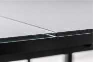 MOSTA - 160-220CM MATBORD TEMPERERAT GLAS/MATTSVART