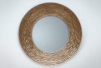 CHANS - 100x100CM RUND CHAMPAGNEFÄRGAD SPEGEL