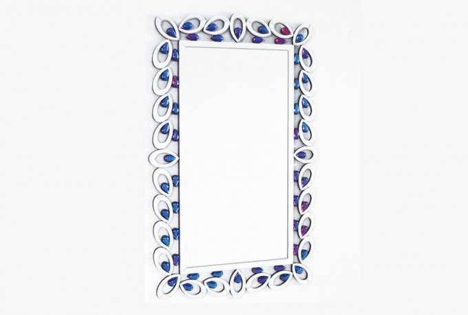 TINTO - 75x116CM SILVERSPEGEL M. DEKORATIVA GLASSTENAR