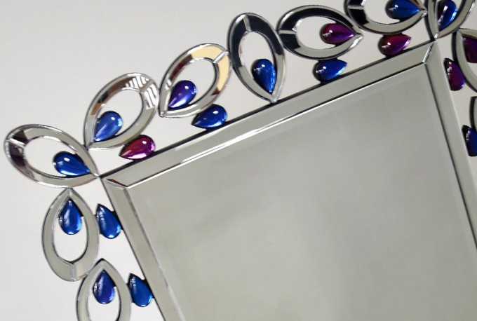TINTO - 75x116CM SILVERSPEGEL M. DEKORATIVA GLASSTENAR