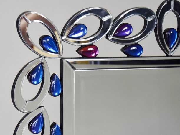 TINTO - 75x116CM SILVERSPEGEL M. DEKORATIVA GLASSTENAR