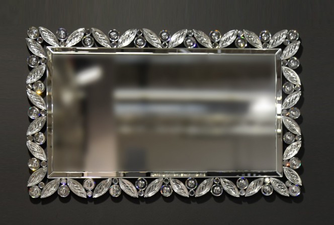 GRODY - 70X113CM SILVERSPEGEL M. KRISTALLSTENAR 2