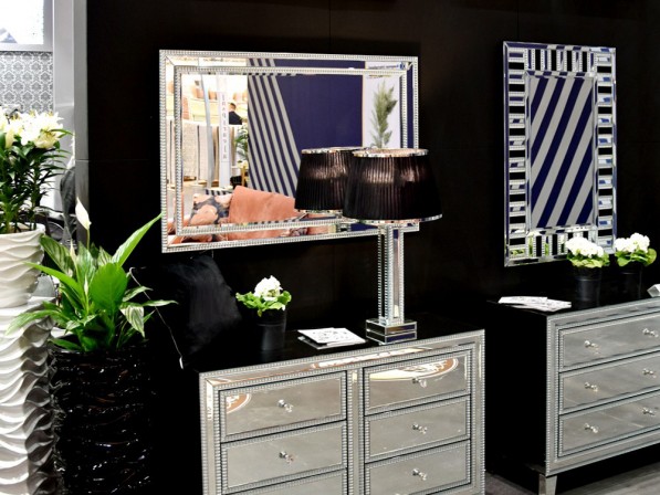 AXIA - 75X115CM SILVERSPEGEL M. KRISTALLSTENAR