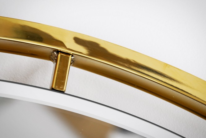 REFFA - 89X89CM GULDSPEGEL I ROSTFRITT STÅL 2