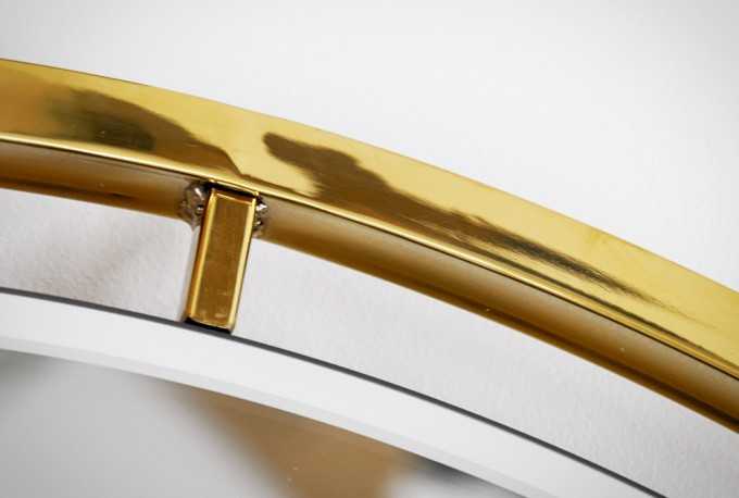 REFFA - 89X89CM GULDSPEGEL I ROSTFRITT STÅL