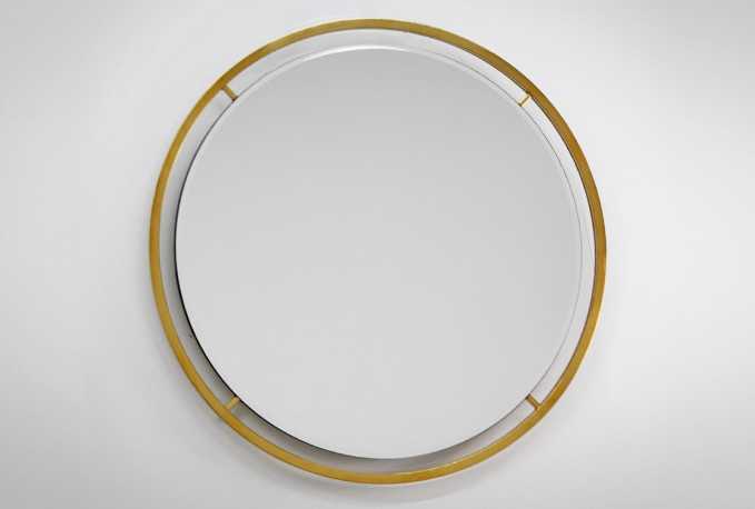 REFFA - 89X89CM GULDSPEGEL I ROSTFRITT STÅL