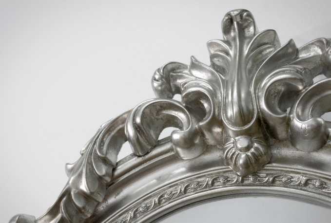 MANJA - 75X120CM OVAL DEKORATIV SILVERSPEGEL