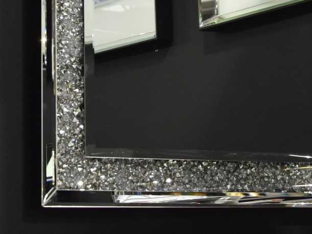 TILDE - 80X120CM SILVERSPEGEL M. KRISTALL RAM