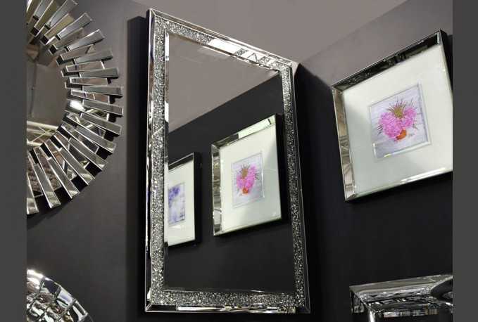 TILDE - 80X120CM SILVERSPEGEL M. KRISTALL RAM