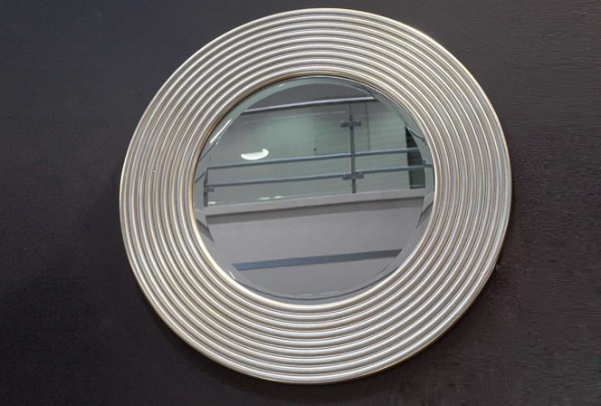 JIMENA - 81X81CM RUND SILVERSPEGEL 2