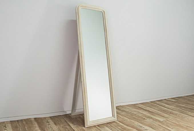 BLENDA - 50X164CM STÅENDE SPEGEL M. RUNDAD KANT I ANTIKGRÅ