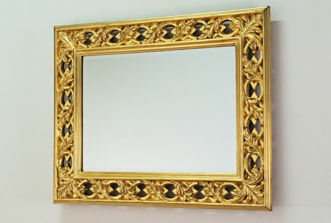 AUGUST 75X95CM RUSTIK SPEGEL I GULD 2