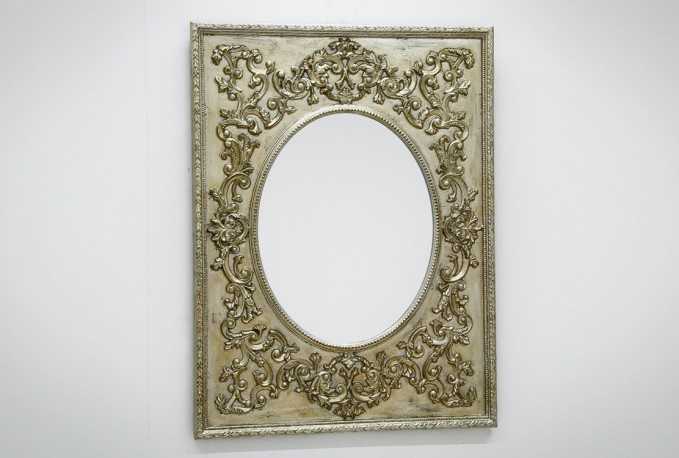 ADRIAN - 90X120CM RUSTIK SILVER SPEGEL