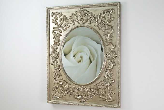 ADRIAN - 90X120CM RUSTIK SILVER SPEGEL