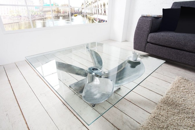 Glass plate for coffee table Ocean 85cm