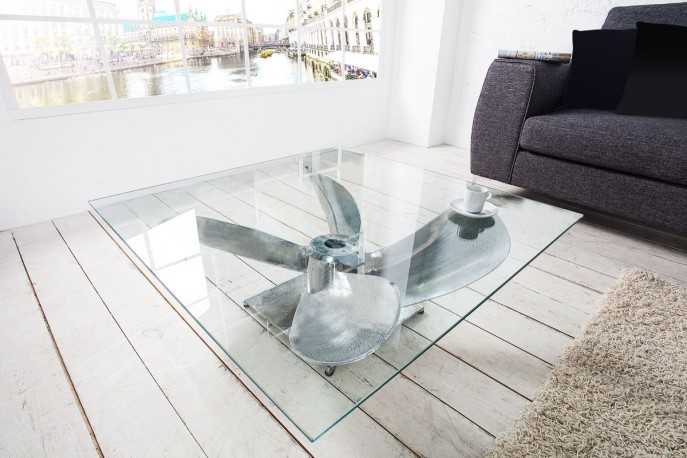 Glass plate for coffee table Ocean 85cm