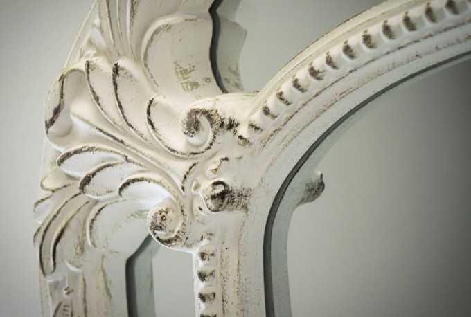 ELIAS - 70X95CM VITMÅLAD SPEGEL