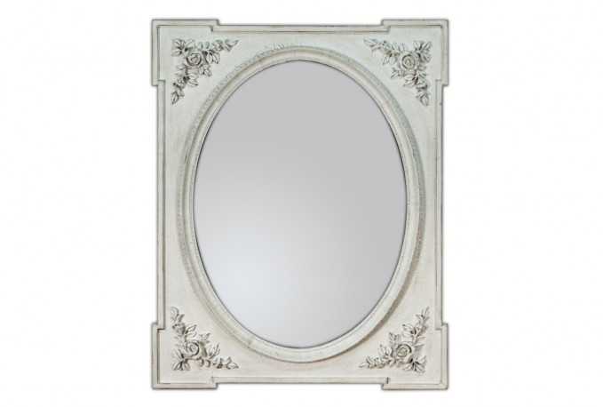 ADORIA - 65X80CM VIT SPEGEL I LANTLIG STIL