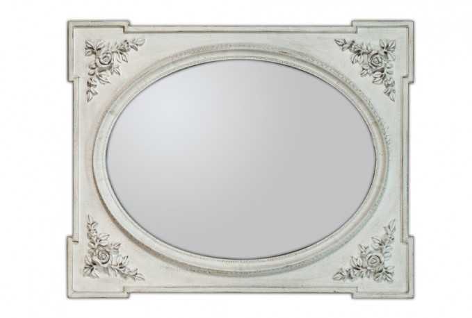 ADORIA - 65X80CM VIT SPEGEL I LANTLIG STIL