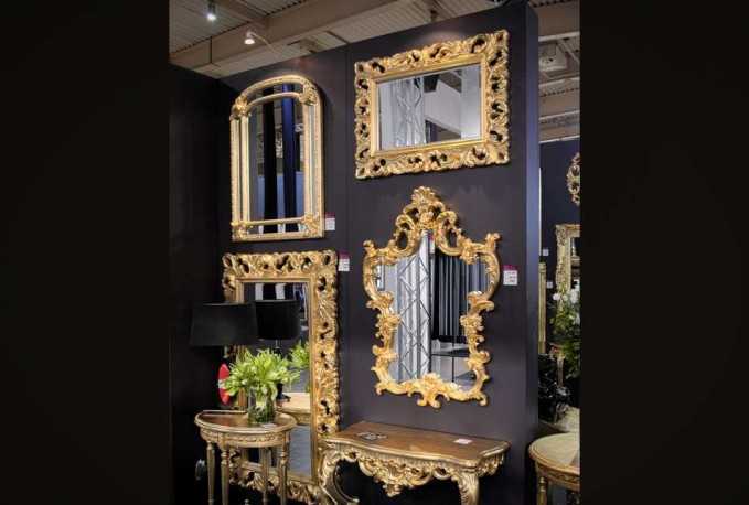 LIGAS - 62X85CM SPEGEL I GULD
