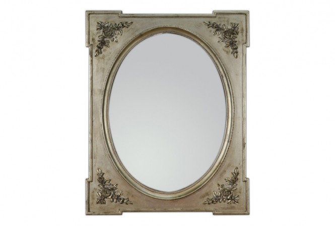 ADORIA - 80X100CM SILVER SPEGEL I LANTLIG STIL