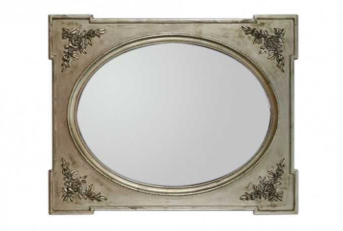 ADORIA - 80X100CM SILVER SPEGEL I LANTLIG STIL