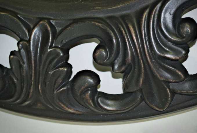 IRMA - 74X74CM ANTIK SVART SPEGEL