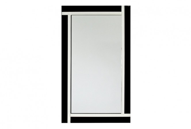 JUVLIE - 90X150CM SVART/SILVER SPEGEL M. RAM AV SPEGELGLAS