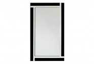 JUVLIE - 90X150CM SVART/SILVER SPEGEL M. RAM AV SPEGELGLAS