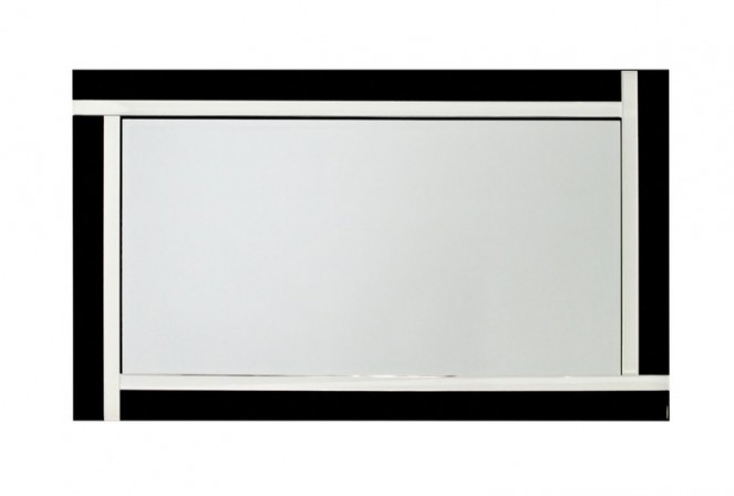 JUVLIE - 90X150CM SVART/SILVER SPEGEL M. RAM AV SPEGELGLAS 2