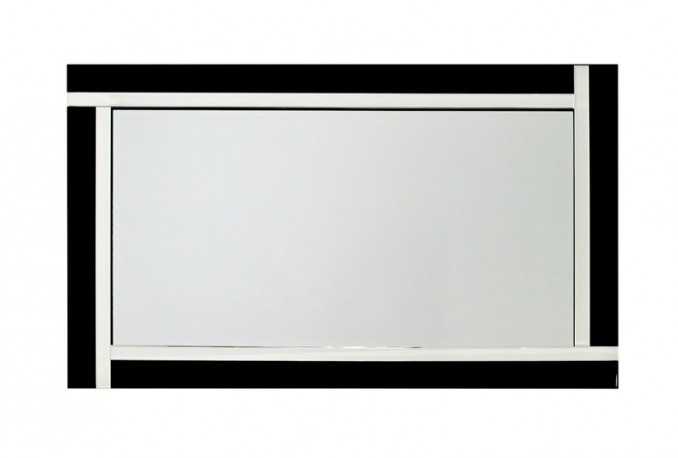 JUVLIE - 90X150CM SVART/SILVER SPEGEL M. RAM AV SPEGELGLAS