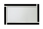 JUVLIE - 90X150CM SVART/SILVER SPEGEL M. RAM AV SPEGELGLAS