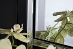 JUVLIE - 90X150CM SVART/SILVER SPEGEL M. RAM AV SPEGELGLAS
