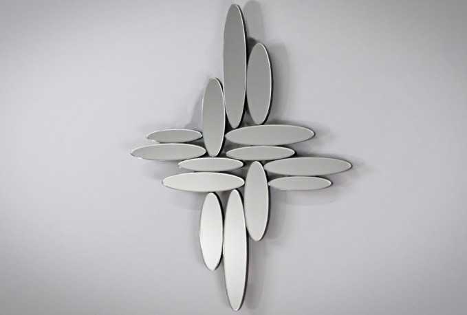 DECONA - 70X105CM SILVER DESIGN SPEGEL