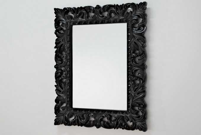 BRINKA - 80X100CM SVART SPEGEL I BAROCKSTIL