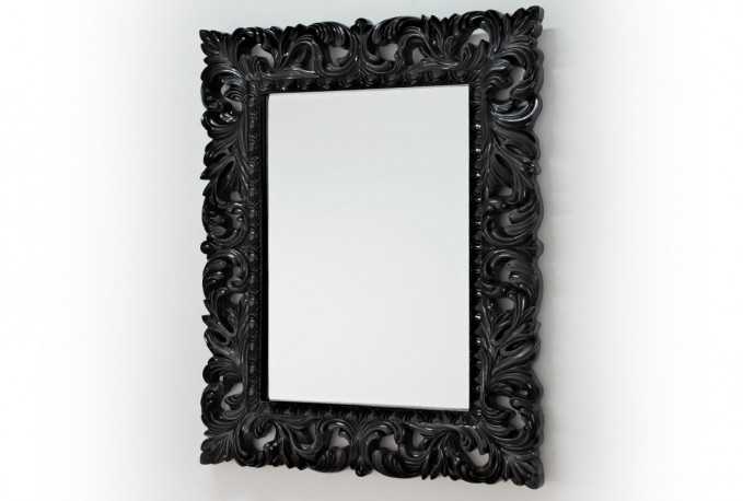 BRINKA - 80X100CM SVART SPEGEL I BAROCKSTIL