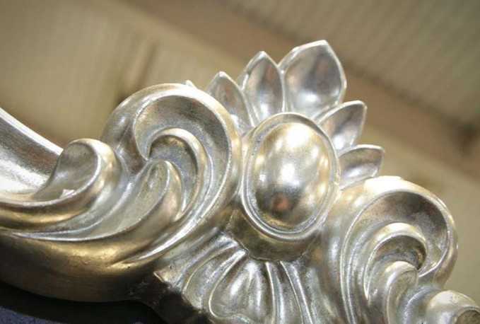 MANJA - 92X109CM OVAL DEKORATIV SILVER SPEGEL