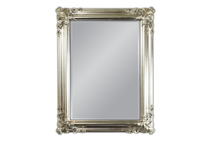 HELMER - 70X90CM BAROCKINSPIRERAD SILVER SPEGEL