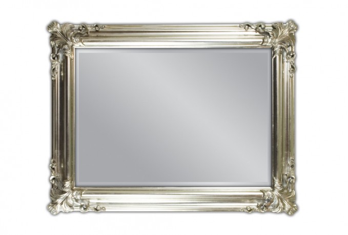HELMER - 70X90CM BAROCKINSPIRERAD SILVER SPEGEL