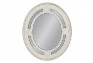 ANASTASIA - 62X72CM OVAL DEKORATIV VIT SPEGEL