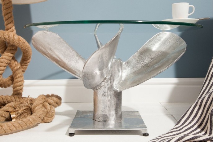 MANON - 60CM HANDGJORD PROPELLER TILL SOFFBORD I SILVER