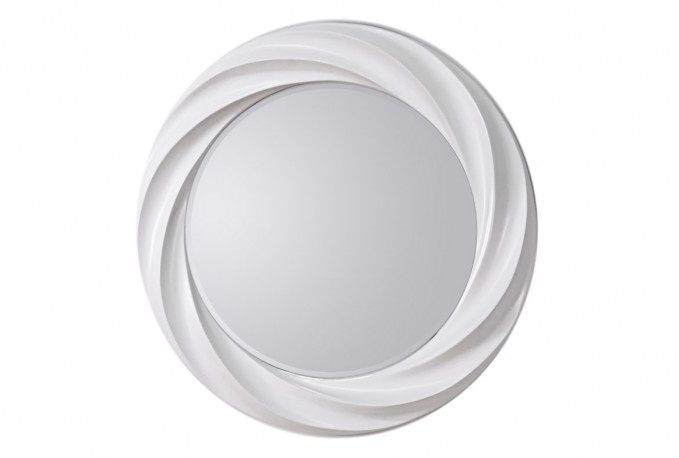 SVERRE - 80X80CM RUND VITLACKAD SPEGEL