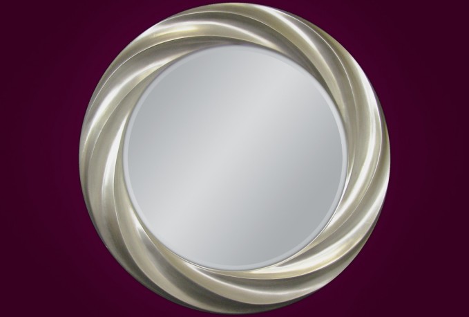 SVERRE - 80X80CM RUND SILVERLACKAD SPEGEL
